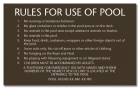 Mobile County, Alabama Pool Rules Sign