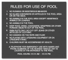 Mobile County, Alabama Pool Rules Sign