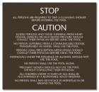 Mobile County, Alabama Pool Safety Rules Sign