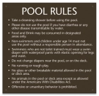 Montana Pool Rules Sign