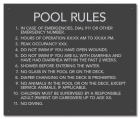 Montgomery County, Alabama Pool Rules and Regulations Sign
