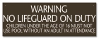 Nebraska No Lifeguard Sign