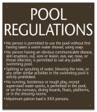Nebraska Pool Regulations Sign