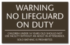 Nevada No Lifeguard Sign