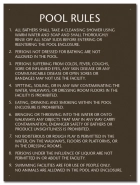 Nevada Pool Rules Sign