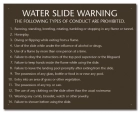 Nevada Water Slide Rules Sign