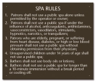 New Hampshire Spa Rules Sign