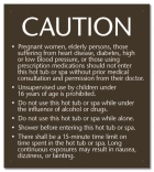New Jersey Hot Tub Spa Caution Sign