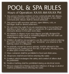 New Jersey Pool and Spa Rules Sign