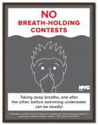 New York City No Breath-Holding Contests Sign
