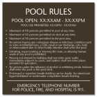 New York City Pool Rules Sign