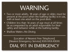 New York State Pool Supervision Warning Sign