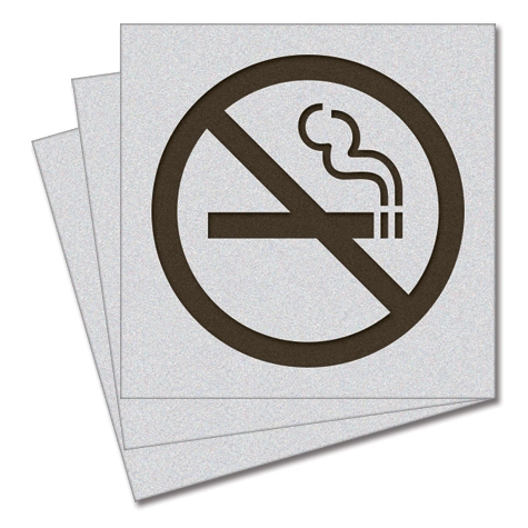 No Smoking Symbol Only - 3 Pack