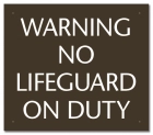 North Carolina No Lifeguard Sign for Wading Pools