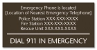 Ohio Emergency Phone Sign