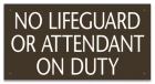 Oklahoma No Lifeguard Sign