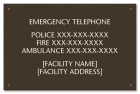 Ontario Canada Emergency Phone Sign