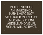 Ontario Canada Emergency Stop Button Sign