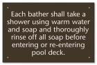 Ontario Canada Shower Rules Sign