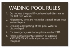 Oregon Wading Pool Rules Sign