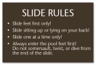 Oregon Waterpark Slide Rules Sign