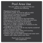 Pool Area Use Sign