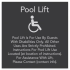 Pool Lift Rules w/ ISA Symbol - Large