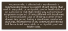 Prince William Communicable Disease Sign