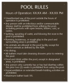 Rhode Island Pool Rules Sign