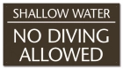 Shallow Water No Diving Sign - Arizona and South Carolina