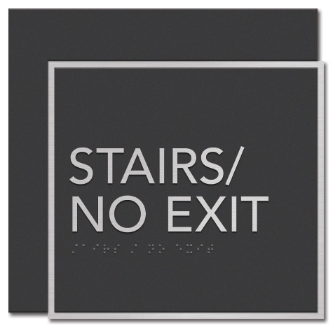 "Stairs/No Exit" Egress Sign - CA Compliant