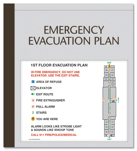 Standard Entrance Evacuation Plans - CA Compliant
