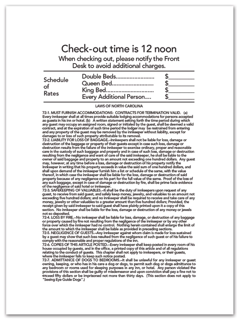 State Law Insert Card - Package of 5