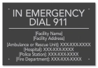 State Pool Sign - Emergency Information