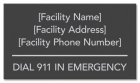 State Pool Sign - Emergency Sign