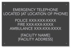 State Pool Sign - Emergency Telephone