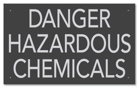State Pool Sign - Hazardous Chemicals - Indiana Compliant