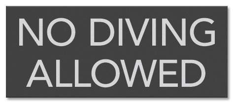 State Pool Sign - No Diving - Virginia Compliant
