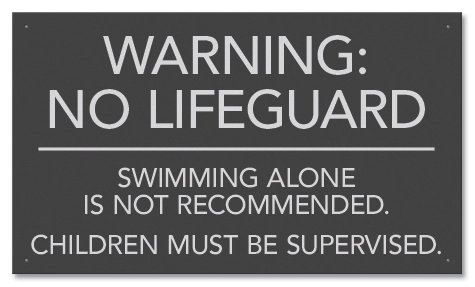 State Pool Sign - No Lifeguard - Ohio Compliant