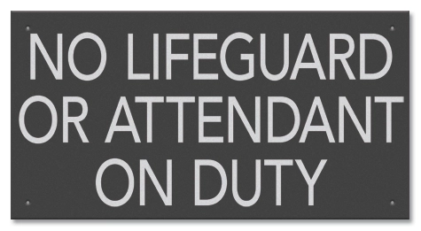 State Pool Sign - No Lifeguard - OK Compliant