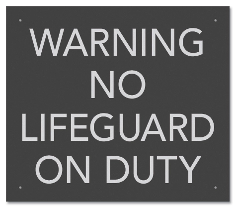 State Pool Sign - No Lifeguard Wading Pool - North Carolina Compliant