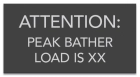 State Pool Sign - Peak Bather Load - Utah Compliant