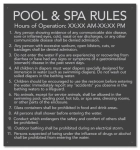 State Pool Sign - Pool & Spa Rules - New Jersey Compliant