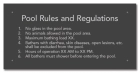 State Pool Sign - Pool Rules - Alabama Compliant