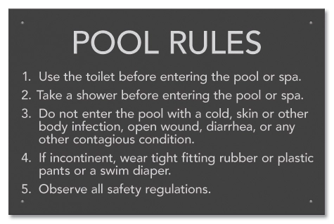 State Pool Sign - Pool Rules - Arizona Compliant