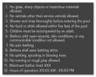State Pool Sign - Pool Rules - Atlanta, Georgia Compliant