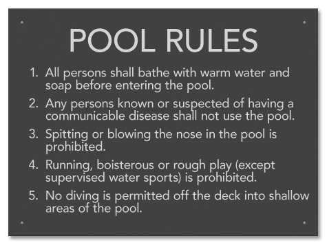 State Pool Sign - Pool Rules - Connecticut Compliant