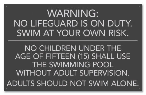 State Pool Sign - Pool Rules - DC Compliant