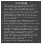 State Pool Sign - Pool Rules - Hawaii