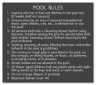 State Pool Sign - Pool Rules - Indiana Compliant